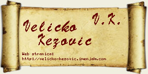 Veličko Kezović vizit kartica